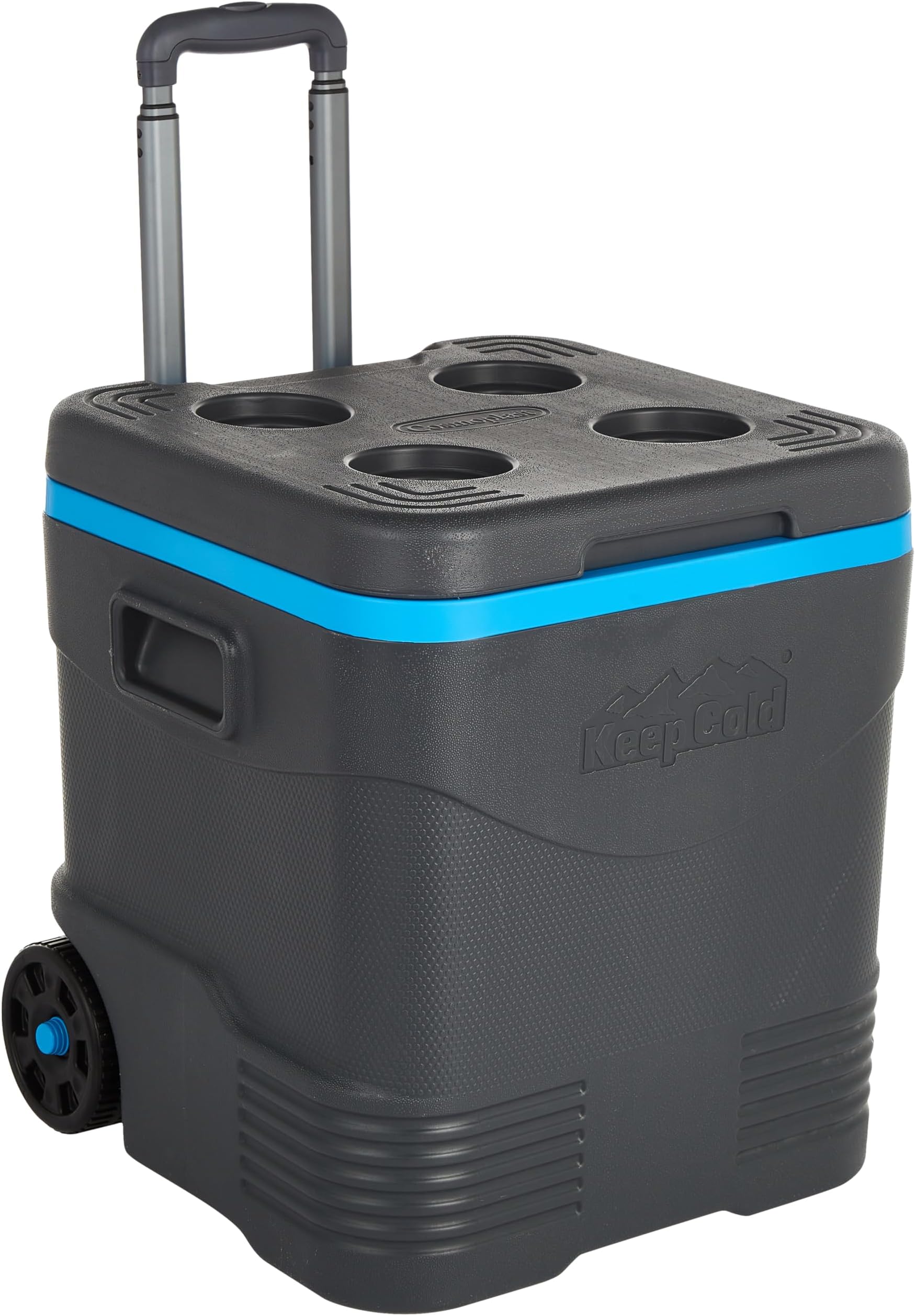 Cosmoplast Keep Cold Plastic Picnic Trolley Icebox Roller Cooler With Wheels 30 Liters
