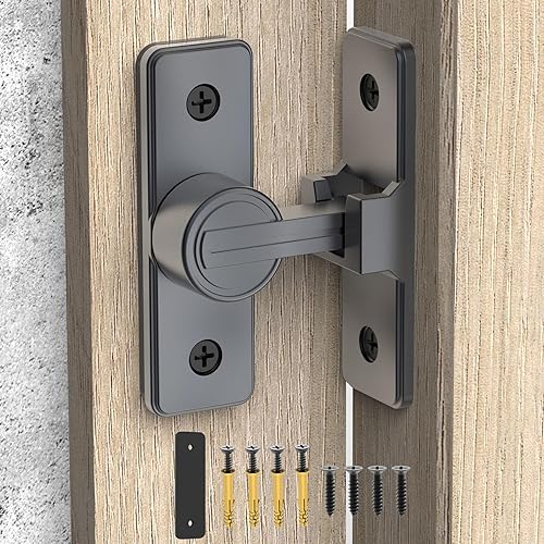 Accesorios de cerradura de puerta de granero, cierres de puerta resistentes de 90 grados, pestillo de seguridad para puerta, cerradura de cerrojo de