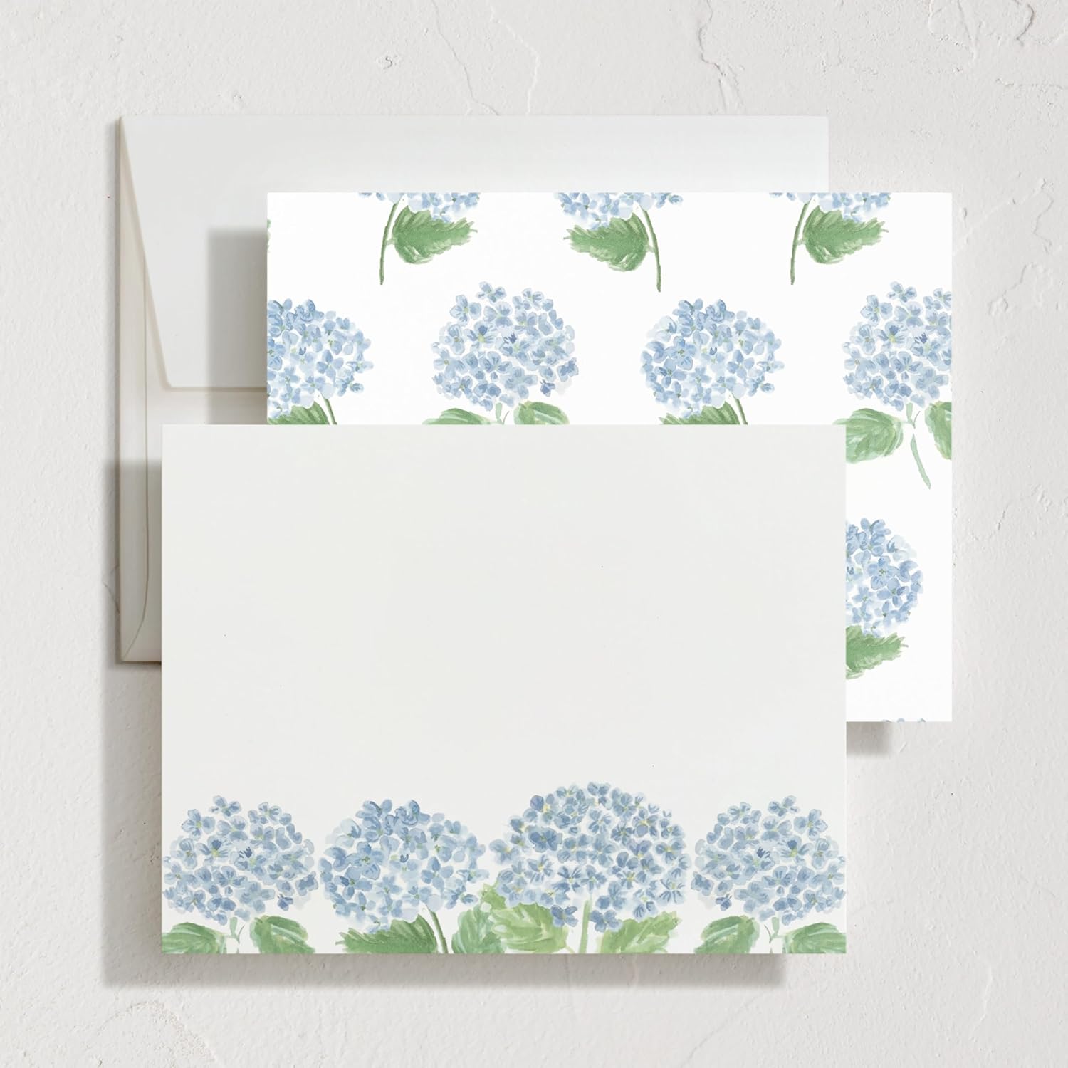 Minted Hydrangea Love Stationery Cards, 10 Count, Blank Cards and Envelopes For Thank You Notes, Invitations & Handwritten Messages, Note Cards & Stationery Set, Gifts for Women, Blue Color Theme - Image 4