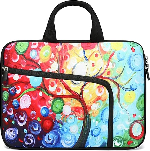 Miniatura 18 de Bolsa con asa para portátil de 14, 15, 15.4, 15.6 pulgadas, funda protectora para computadora, estuche, soporte, funda de neopreno, funda de Azul