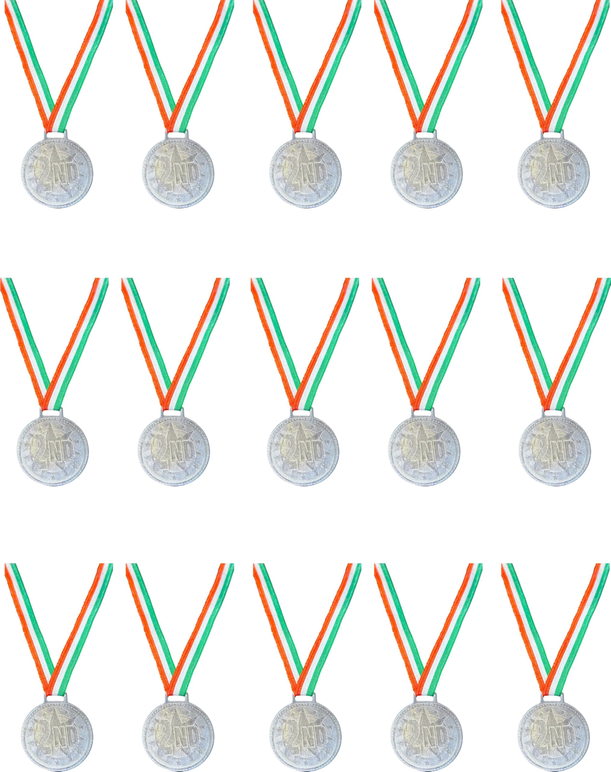 2-Inch Silver Sports Medals - Pack of 15 for School Competitions-picture-14