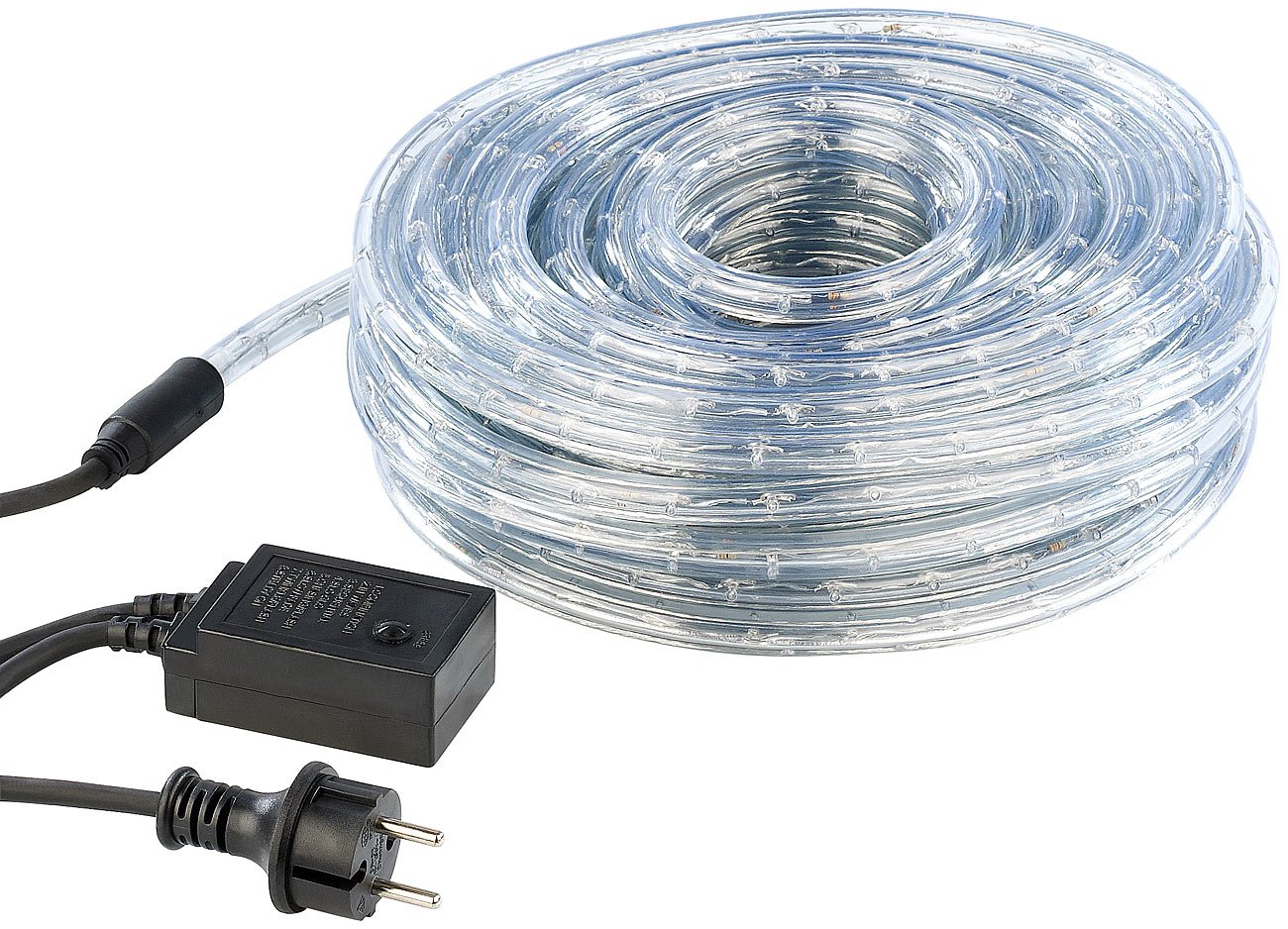 Lunartec Lichterschlauch: LED-Lichtschlauch Innen- & Außenbereich, 720 LEDs,20 m, warmweiß, IP44 (Lichterschlauch, außen, Band)