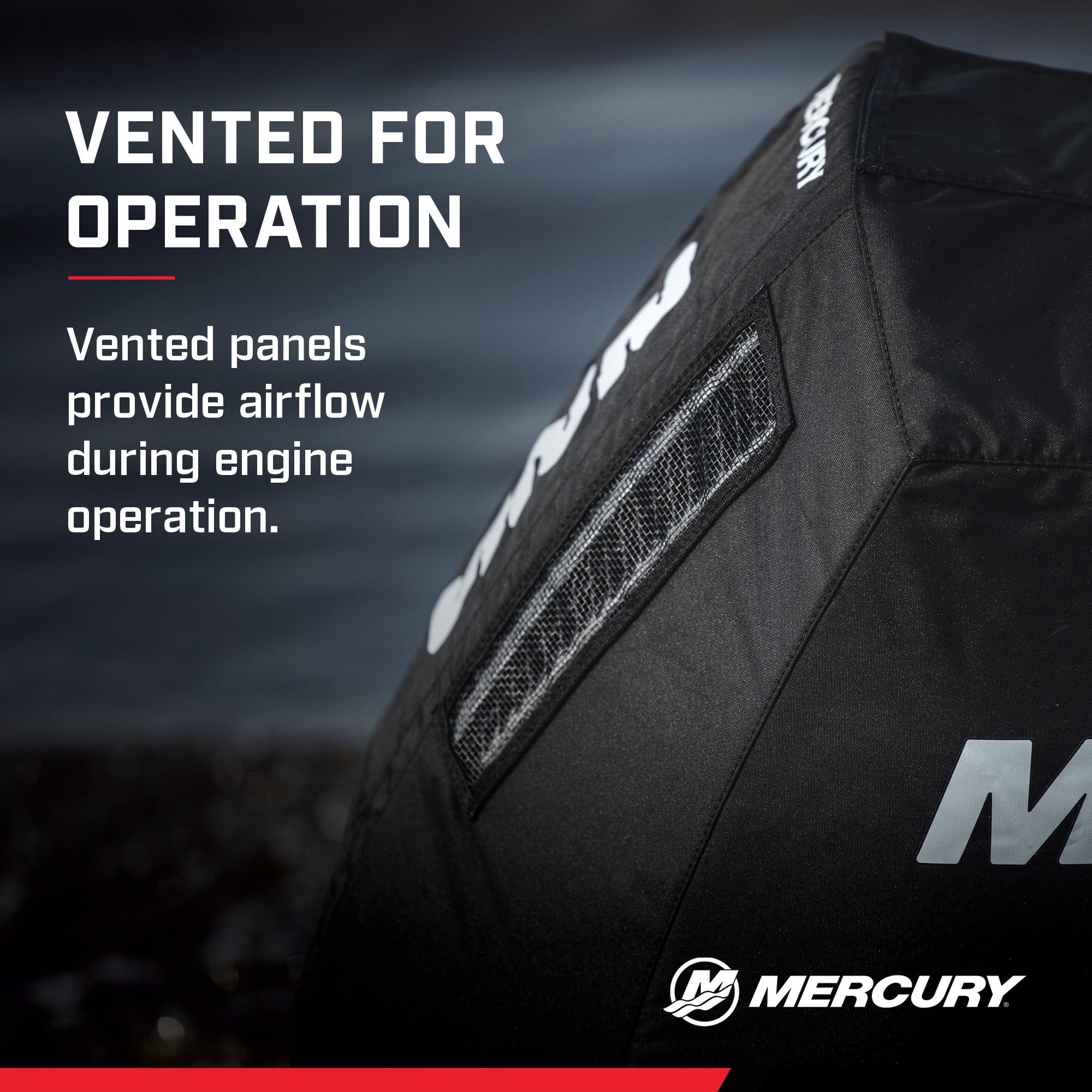 MERCURY Engine Cowl Cover, Copertura del Cappuccio del Motore Unisex, Nero