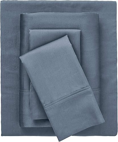 BrylaneHome Bed Tite - Juego de sábanas de 500 hilos, tamaño King, color azul pizarra