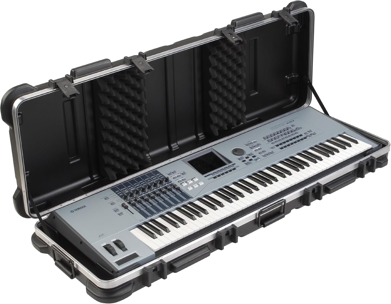SKB ATA 76-Note Keyboard Case with Wheels, TSA Locking, Trigger Latch