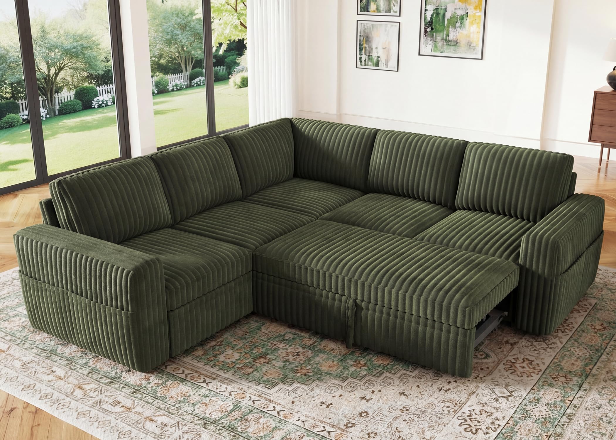 HONBAY Modular Sectional Sleeper Sofa