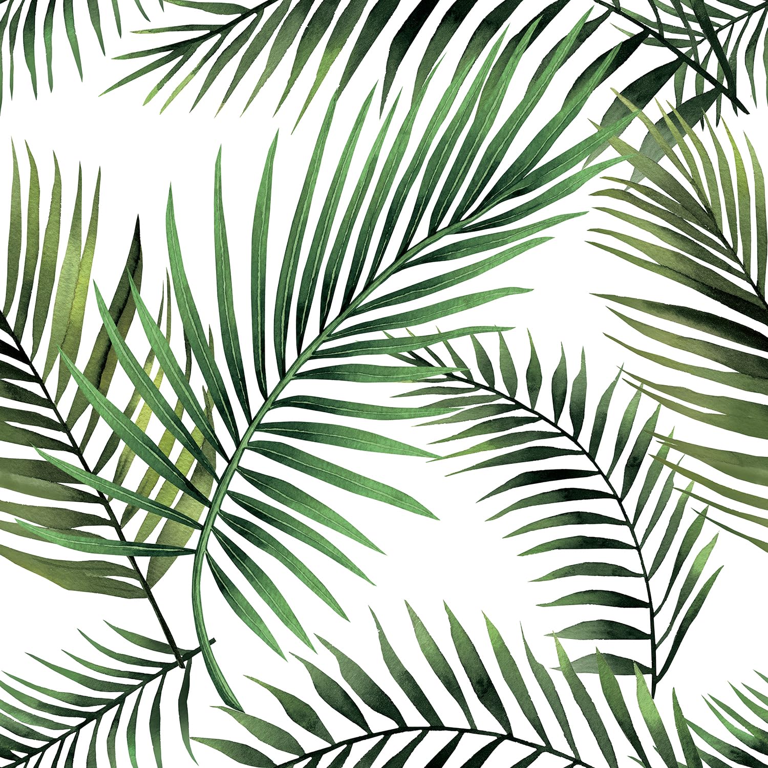 HLNIUC Green Leaf Peel and Stick Wallpaper (17”X118”) Banana Leaf Wall Paper Botanical Wall Decal Plant Contact Paper Tropical Forest Removable Wallpaper Decoration Palm Tree Decor for Bedroom Cabinet