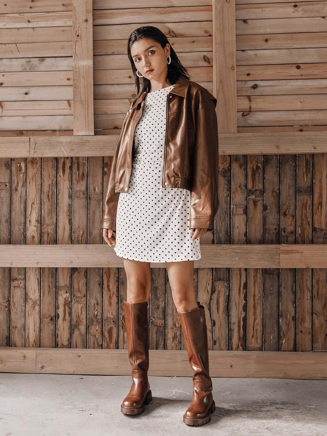 Platform knee high boots women Comfortable Stretch Round Toe Chunky Heel Tall Boots with Side Zip Dress Casual Long Riding Boots - Image 3