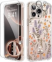 Vista 71 de GVIEWIN - Funda para iPhone 11 con protector de pantalla + protector de lente de cámara, cubierta protectora transparente suave de poliuretano