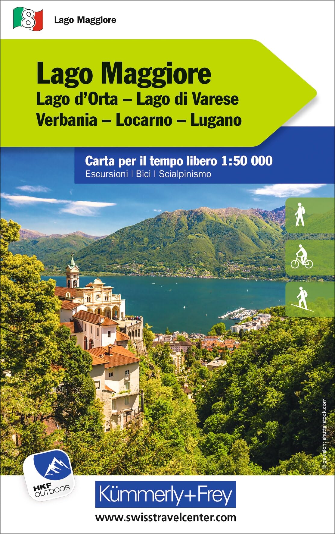 Lake Maggiore (8): Mit Lago d'Orta, Lago di Varese, Verbania, Locarno und Lugano. Touren für Wanderer, Biker und mehr! Wetterfest und leicht lesbar (Outdoor maps Italy)
