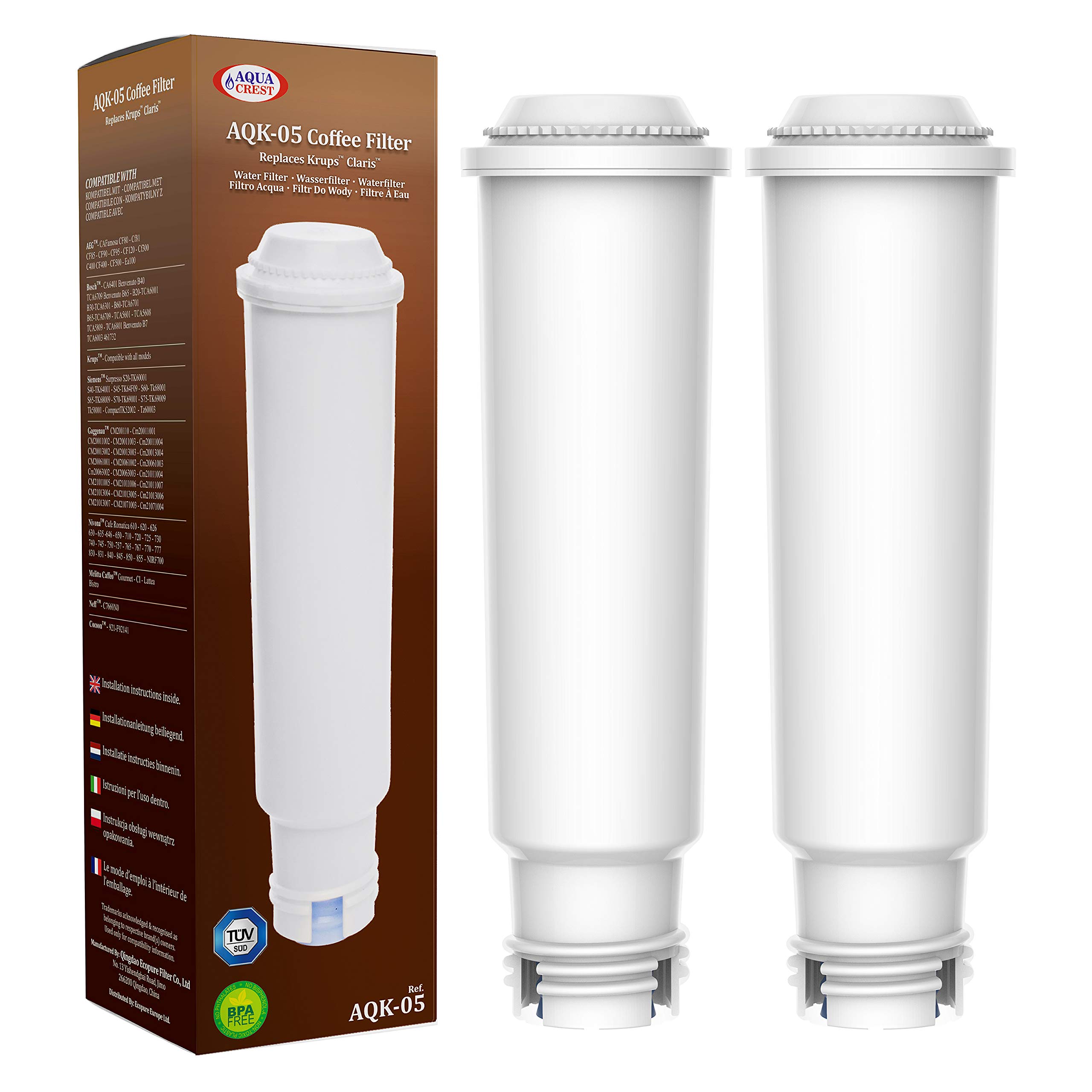 F088 Replacement for JURA 7525, Krups F088 Coffee Water Filter(Pack of 2)