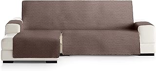 Eysa Oslo Housse, Microfiber, C/7 Marron-Vison, Chaise Longue 240 cm. Adapté aux canapés de 250 à 300 cm