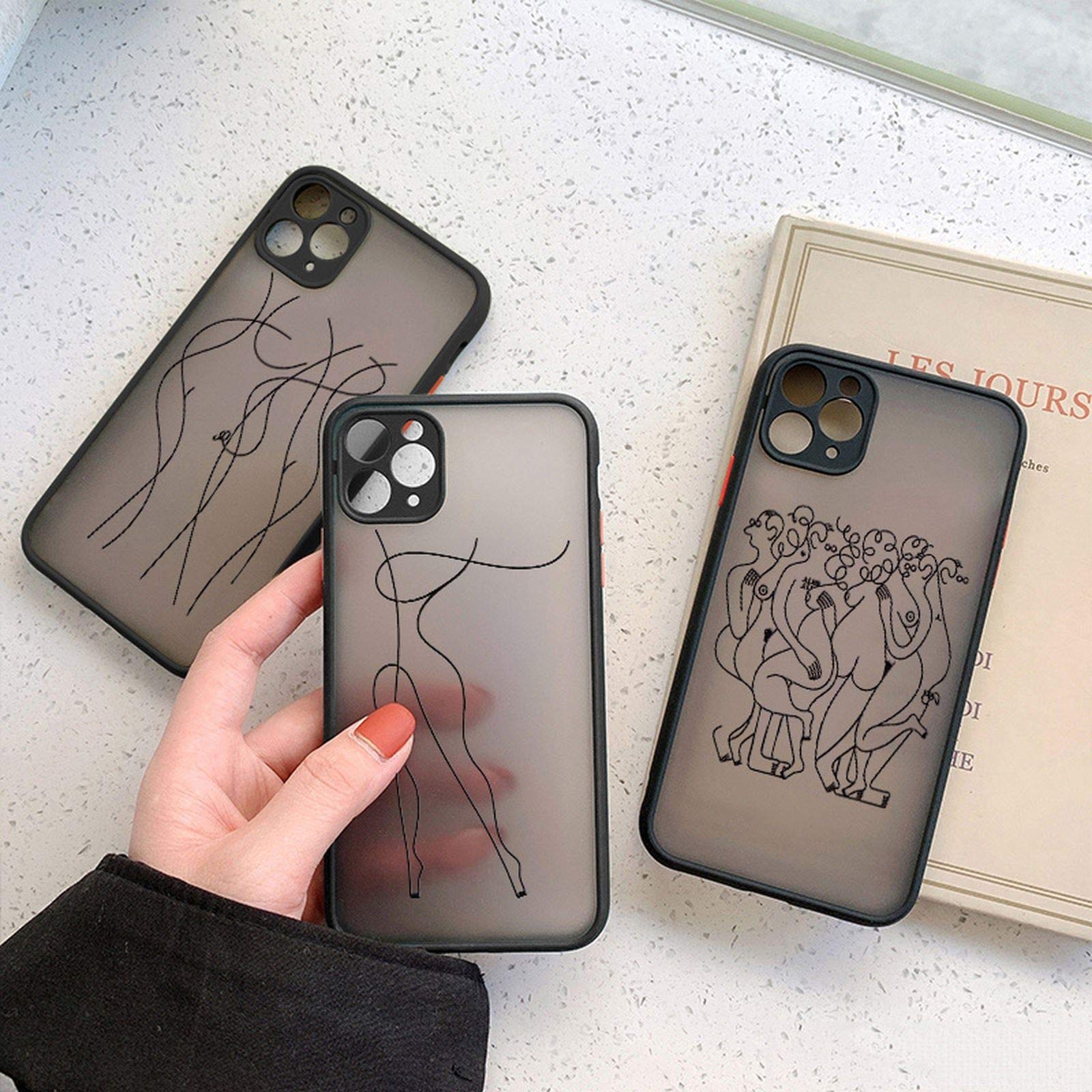 iPhone - ♡iPhone11美品♡ アイフォンケース iphone 四角 スクエア ゴールドライン 無地