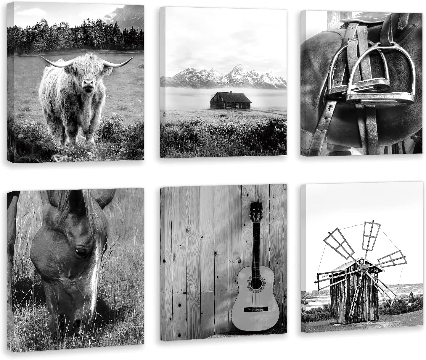 CHDITB Highland Cow Wall Art, Cow Wall Decor Farmhouse Wall