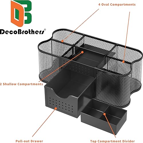 Miniatura 2 de DecoBros organizador de suministros de escritorio Negro Black, Silver