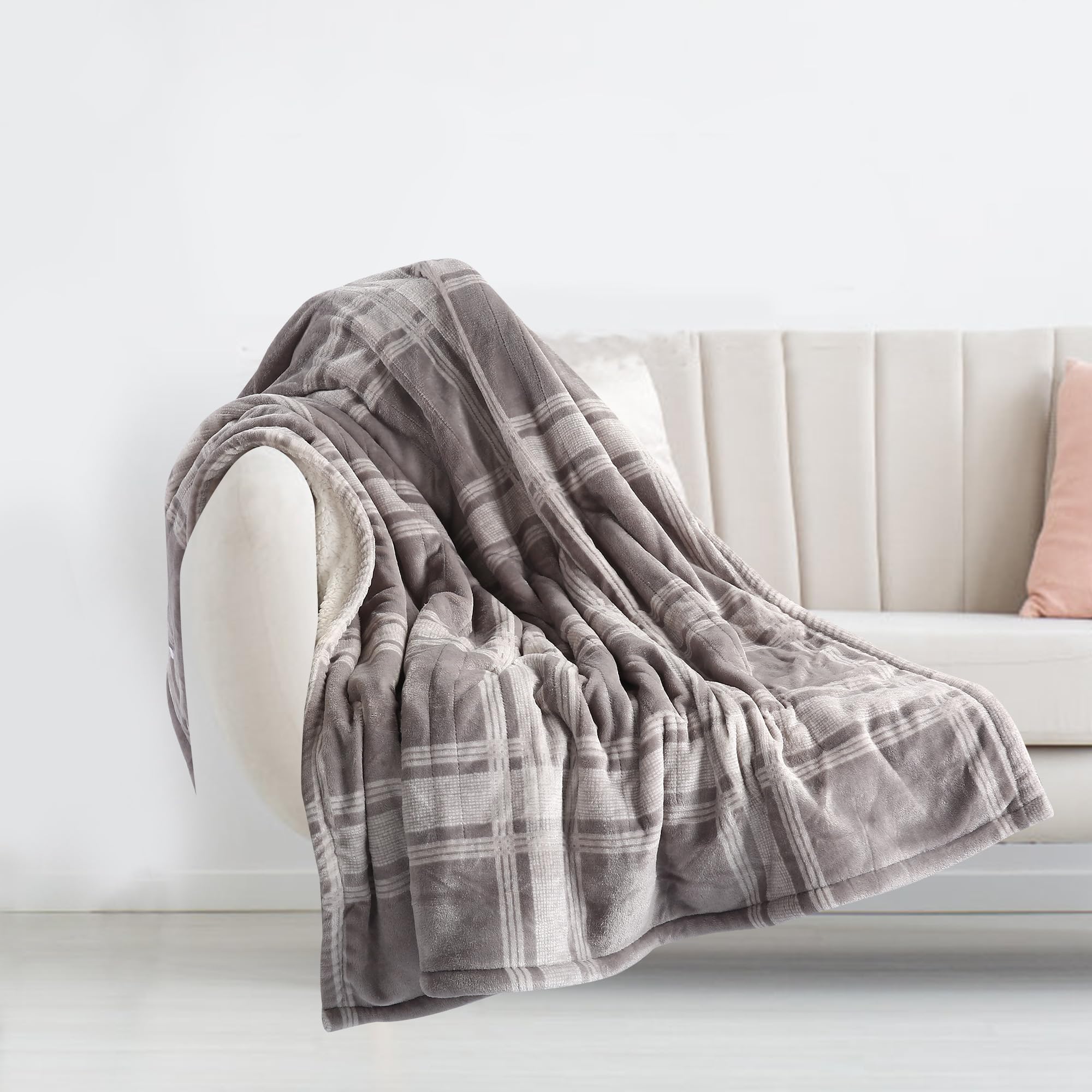 Brookstone Home Decor Soft Plush Electric Heated Throw