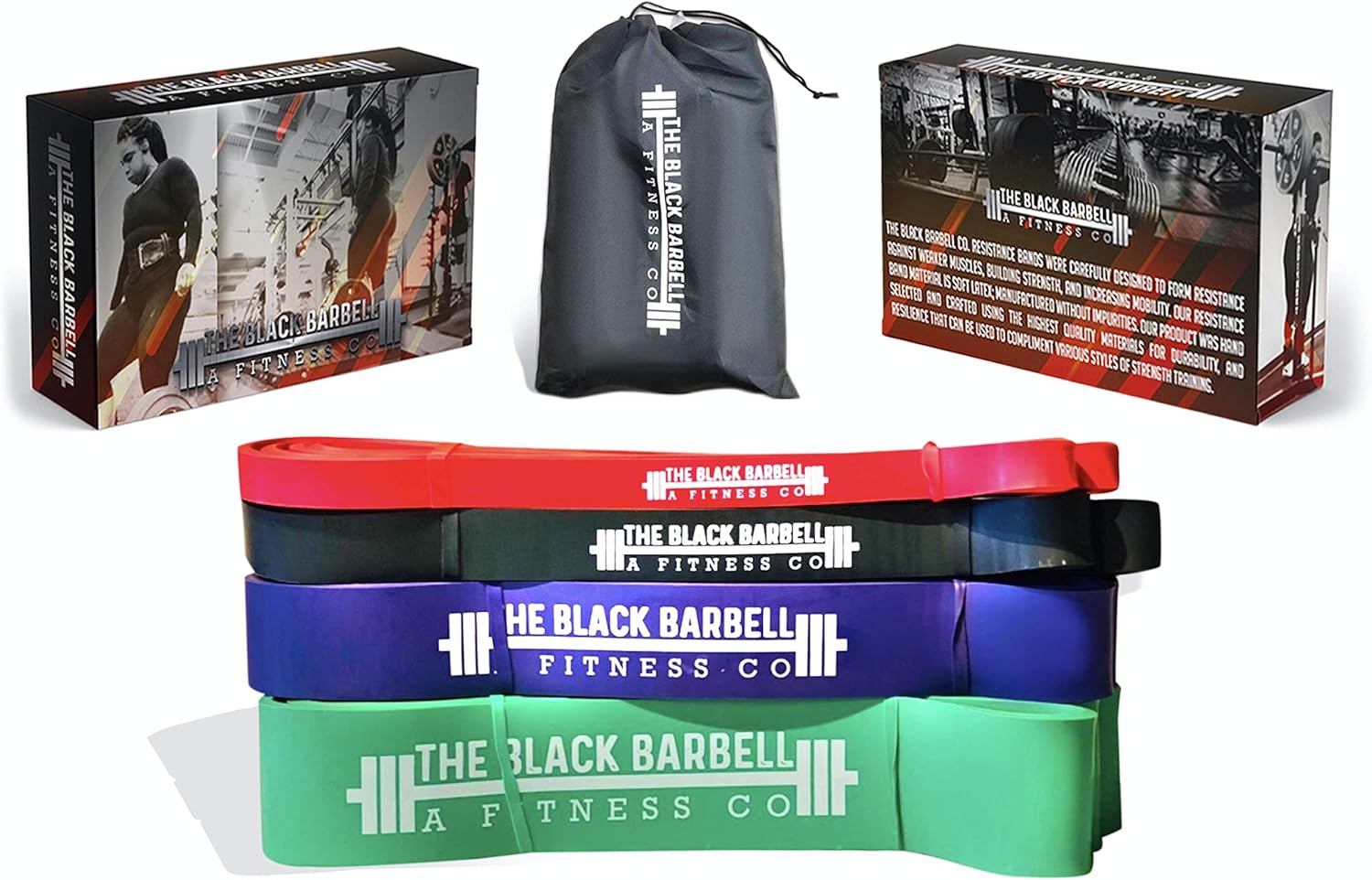 The Black Barbell Resistance Band Set, Pull Up Assist Bands