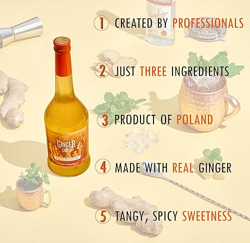 Miniatura 3 de Gourmanity Jarabe de jengibre de 16.9 onzas líquidas, paquete de 2 unidades, jarabe simple de jengibre de 3 ingredientes, jarabe de jengibre para