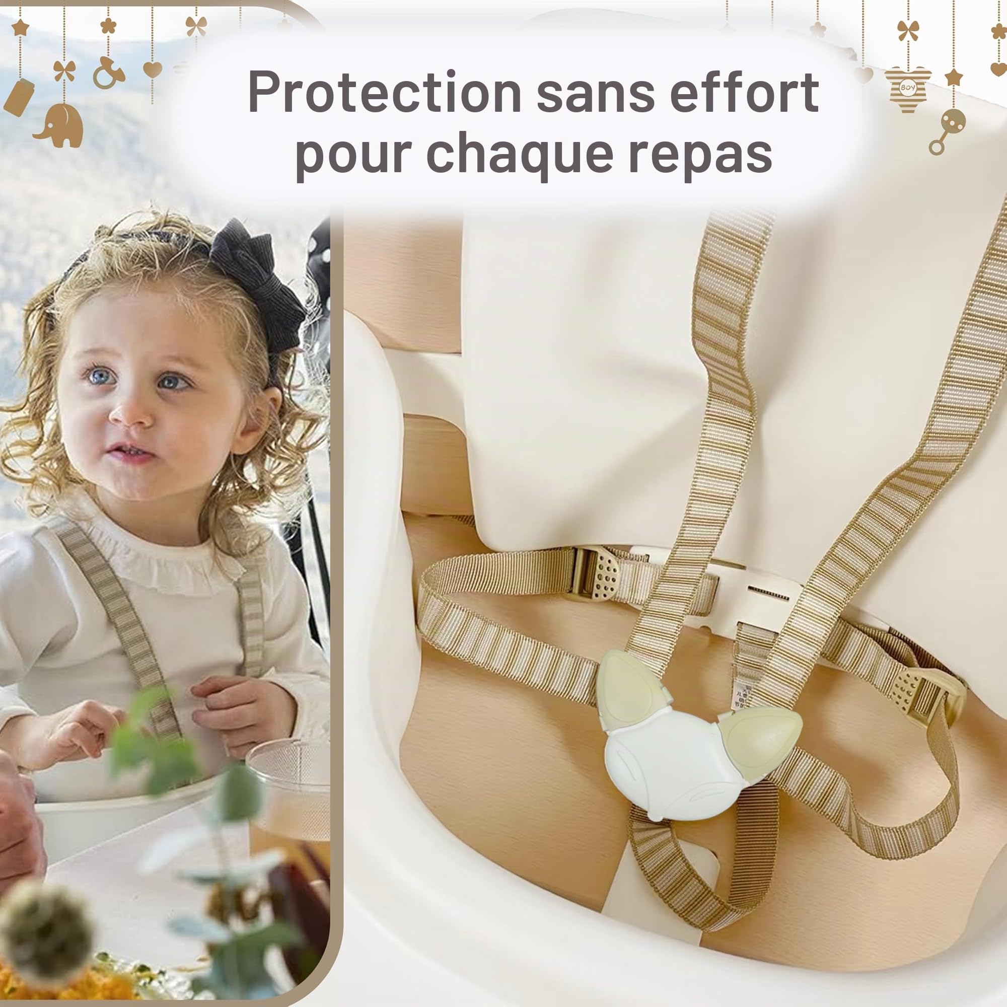 Harnais à 5 points - Compatible uniquement avec Tripp Trapp Baby - Pour enfants de 6 à 36 mois - Facile à installer et à utiliser