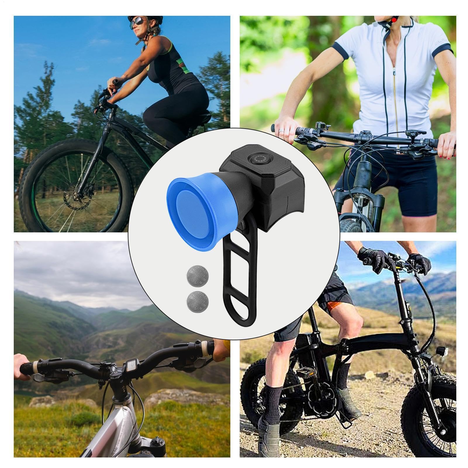 Campana per bicicletta, clacson da bicicletta, clacson elettrico impermeabile - Campanello da ciclo ricaricabile o funzionante a batteria con suono forte per una guida sicura