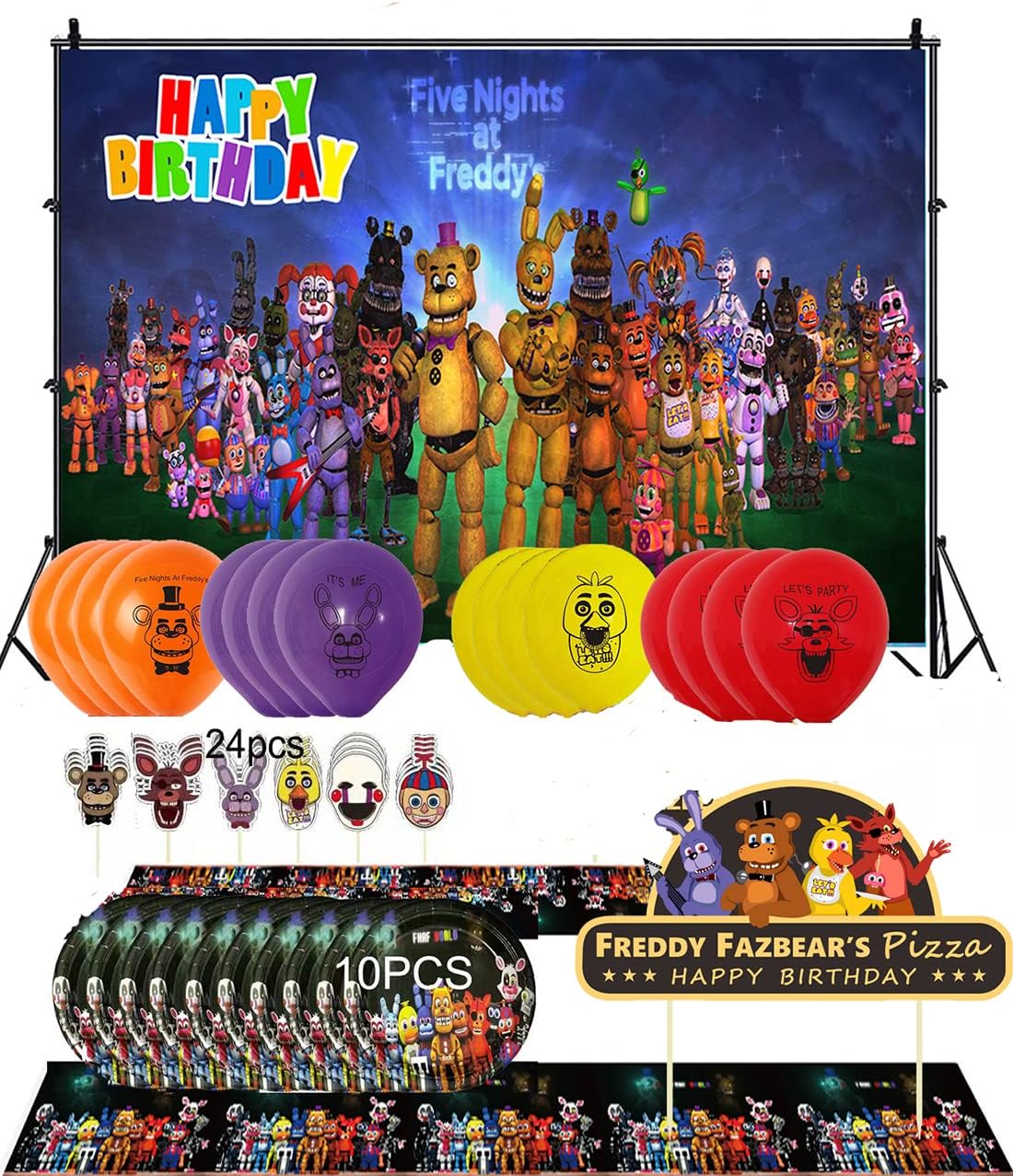 Party Decorations FNAF Birthday Party Supplies 5 nights at freddy