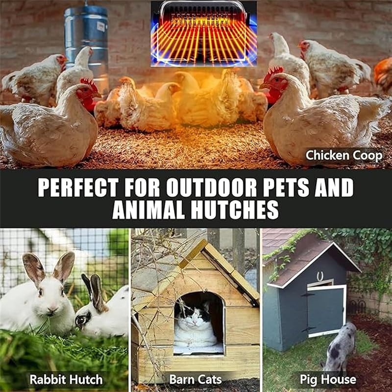 Chicken Coop Heater for Winter, Solar Powered Heater, solar Heaters for Chicken Coop Home Car Greenhouse, solar Panel Heaters with Overheating Protection for Small Animals Chicken Kitten Puppy image 2