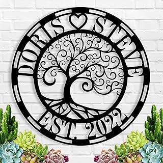 Personalized Tree of Life Metal Wall Art, Contemporary Iron Artwork Decor, Life tree is a popular home decoration product at present. Personalized Metal Wall Sign Wall Art Customized with Last Name - Indoor or Outdoor.Personalized Housewarming Gift Anniversary