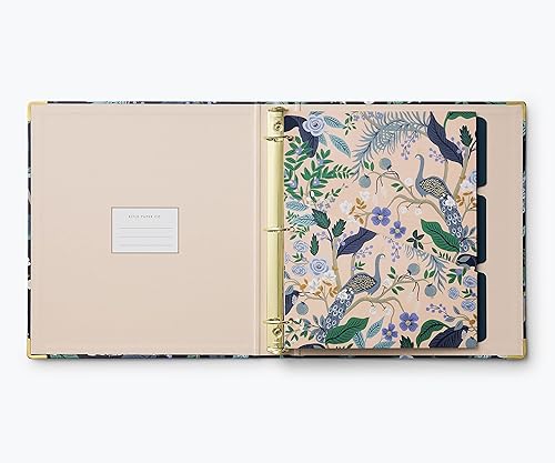 Miniatura 5 de RIFLE PAPER CO. Garden Party - Carpeta clásica de tres anillos de 1 pulgada con cubierta floral ilustrada suave al tacto, con capacidad para 175