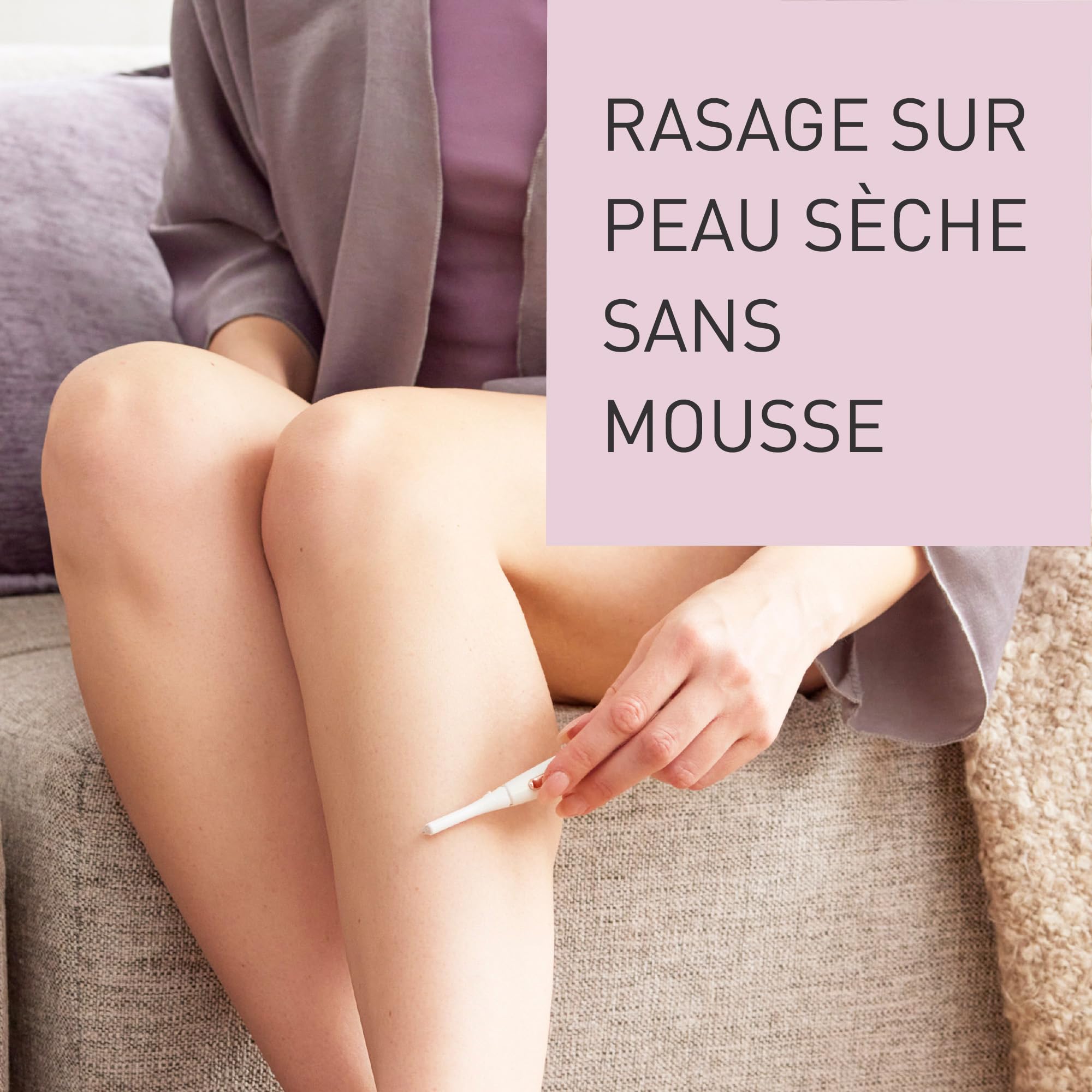 Panasonic ES-WR51 Tondeuse Compacte pour le Corps, Épilateur pour femmes, rasoir pour Femmes, Sec, Alimentée par piles (1 x AAA requise), Capuchon de Protection, Brosse de Nettoyage, Blanc