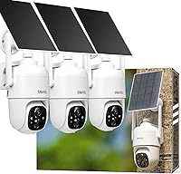 Vista 11 de SOVMIKU 2C1 cámara de seguridad celular 4G LTE inalámbrica para exteriores, $14.9/mes por datos ilimitados, fácil de configurar, IP65 impermeable