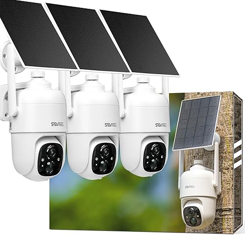 Miniatura 9 de SOVMIKU Hephaestus - Cámara de seguridad solar de defensa activa 2 x 1 inalámbrica para exteriores, detección de movimiento PIR, fácil de