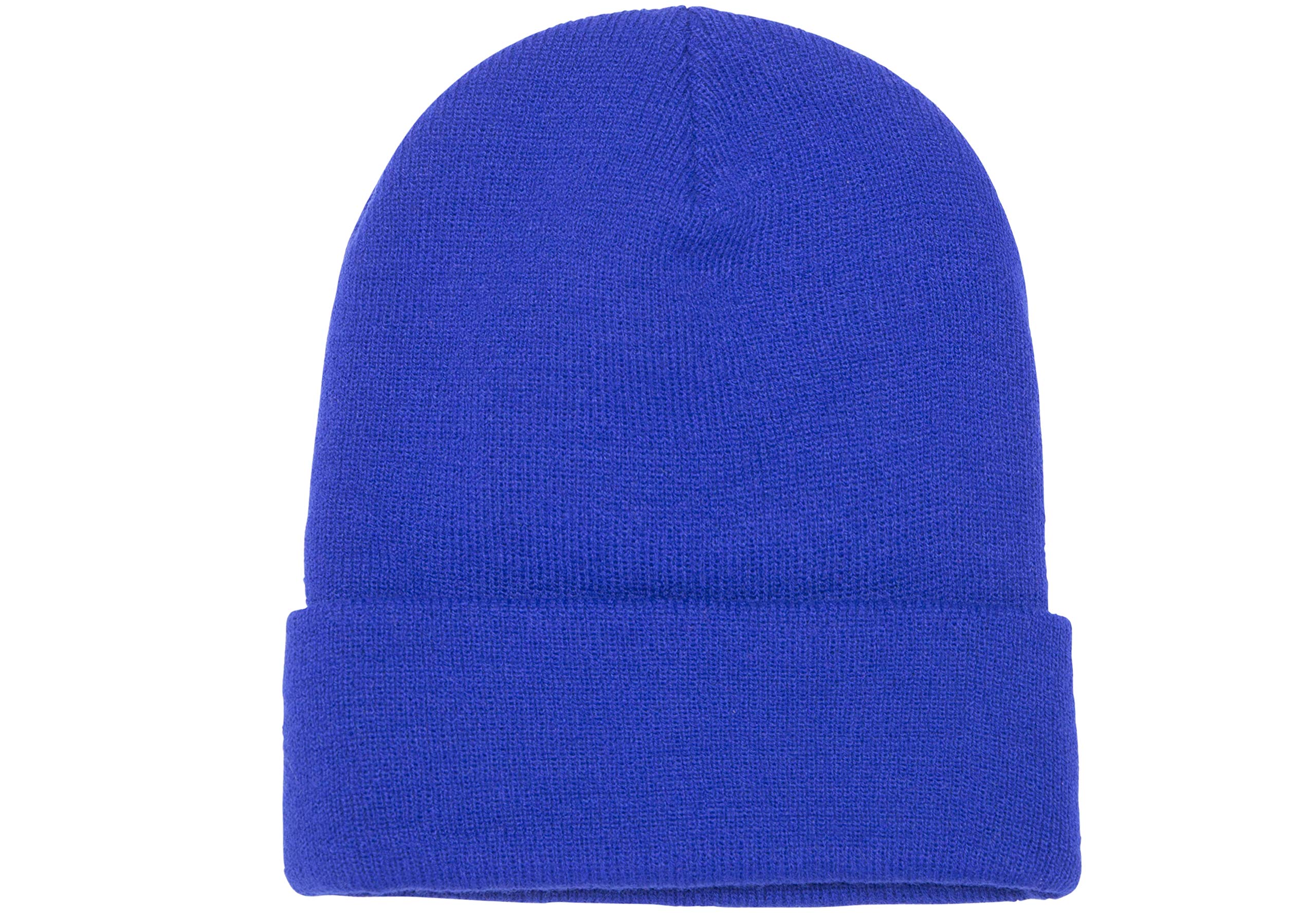 Yupoong Cuffed Knit Beanie, Royal, OSFA
