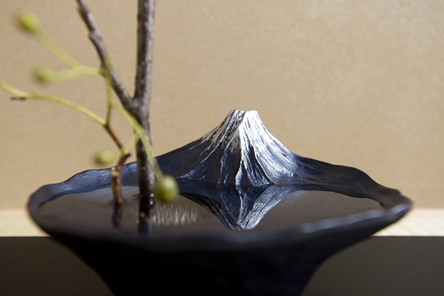 Amazon.co.jp: ナガエ(Nagae) 花器水盤 雫影さかさ富士 青富士