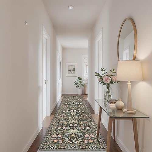 Miniatura 742 de Alfombra lavable para pasillo y de cocina, alfombra de entrada, vintage, suave para el suelo, alfombra antideslizante para interiores, para baño