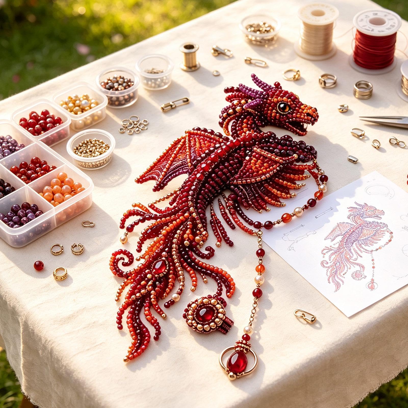 Handgefertigtes Perlen-Armband-Set zur Schmuckherstellung