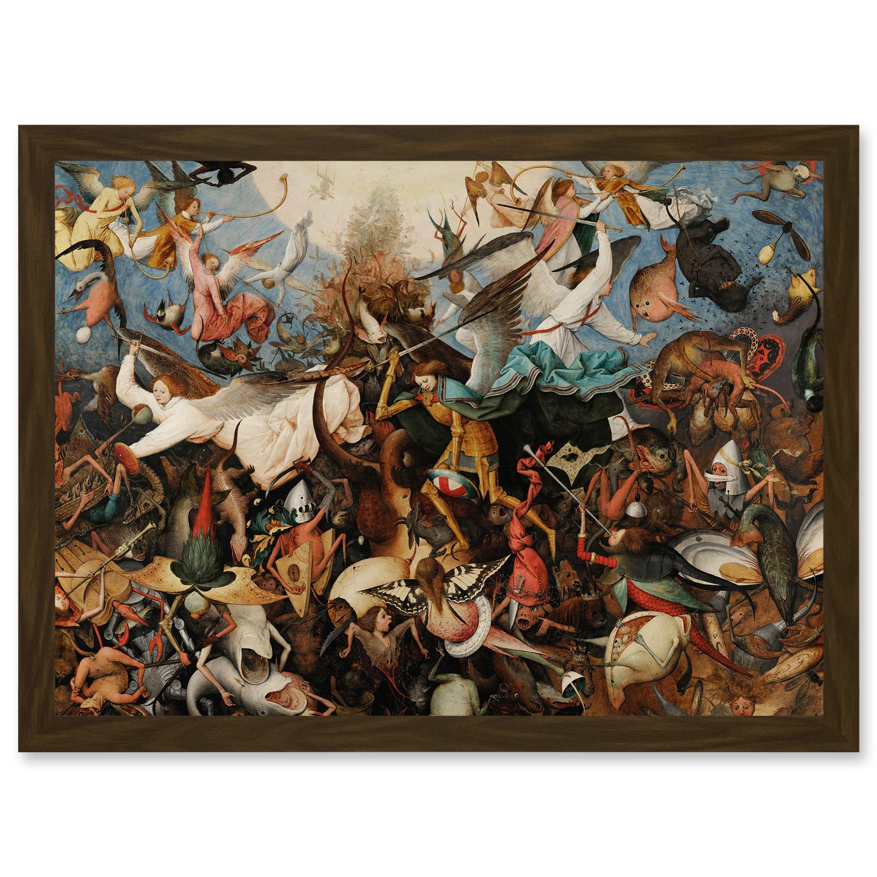 Artery8 Pieter Bruegel The Elder The Fall Of The Rebel Angels Painting Artwork Framed Wall Art Print A4