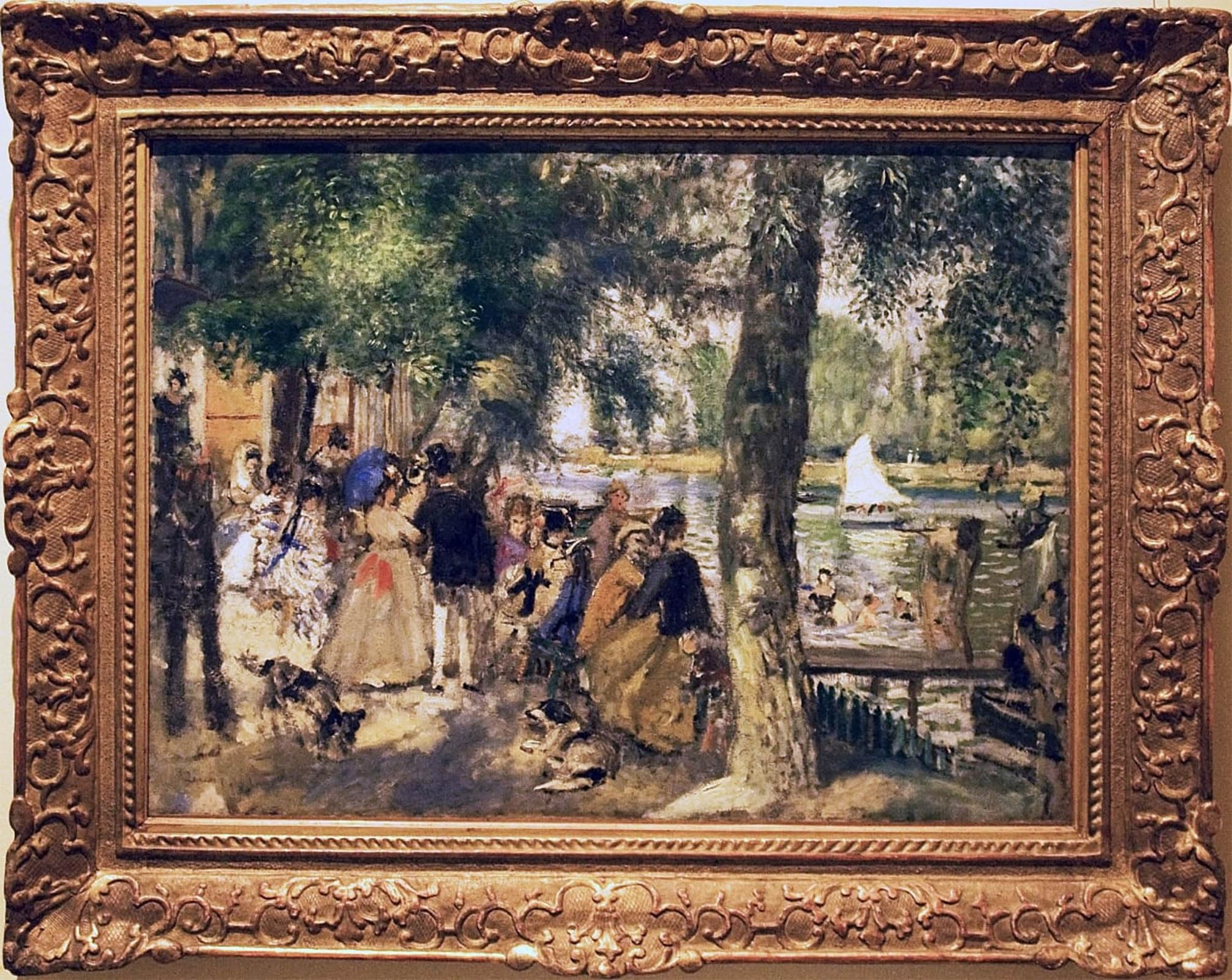 ARTXLXXBN Famous Painting Art Wall Decor Abstract Art Picture Bathing on the Seine the by Pierre Auguste Renoir Animal Pictures for Home Decor 60x90cm