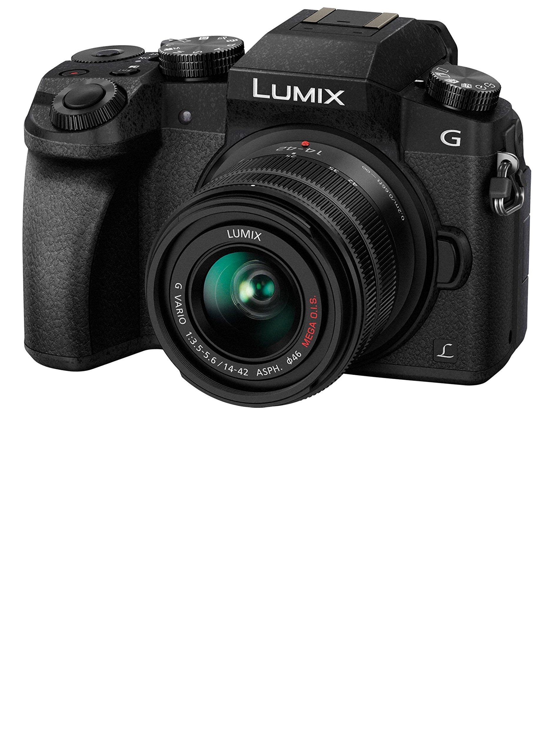 Panasonic Lumix DMC-G7KEC - Cámara EVIL de 16 MP, Pantalla 3", Grabación de Vídeo en 4K, Wi-Fi, RAW, Cuerpo Ergonómico, Kit con Objetivo Lumix Vario 14 - 42 mm/F3.5 - 5.6, Color Negro