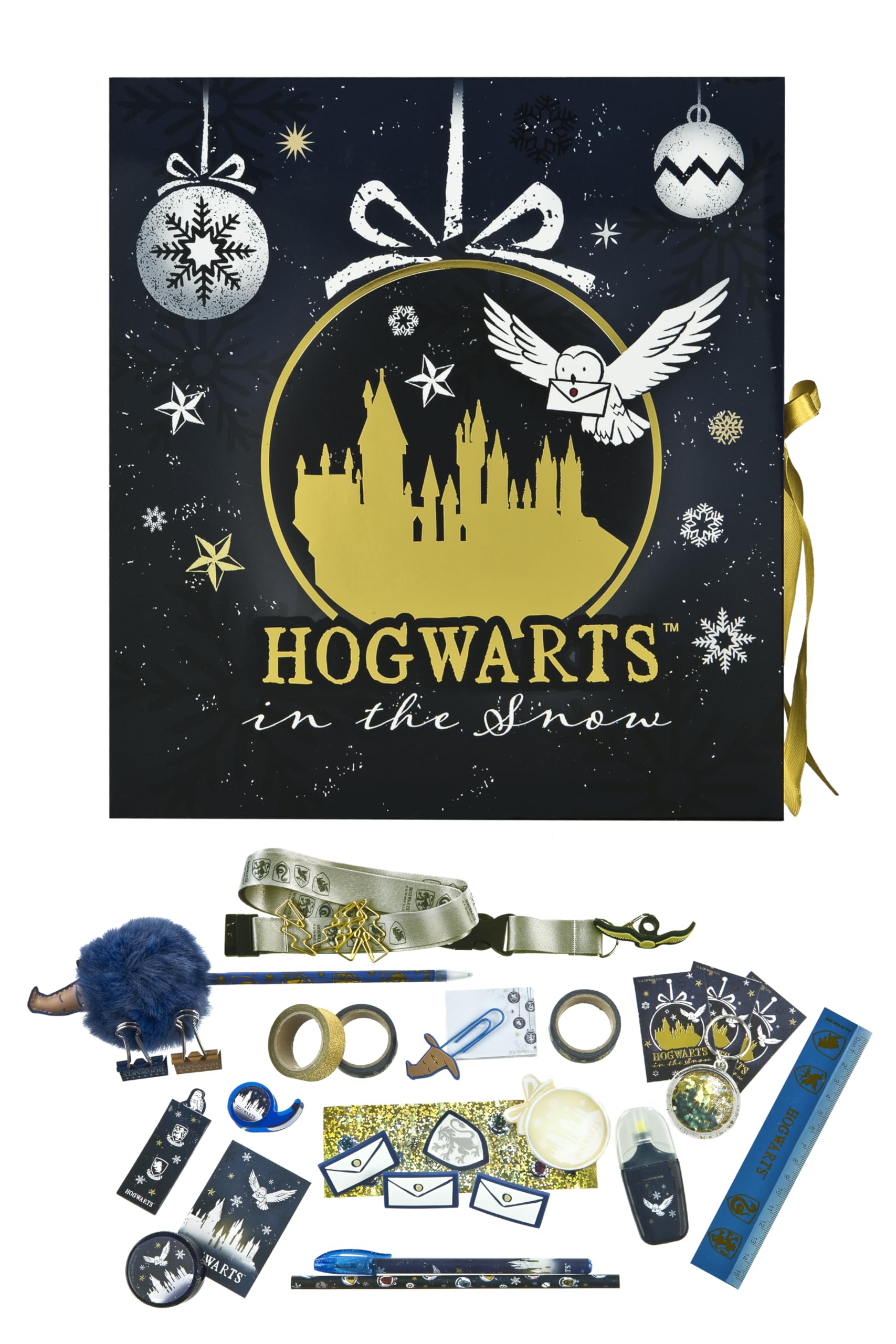 Undercover - Calendario de Adviento Harry Potter - Caja plegable con lazo - 24 sorpresas creativas - Materiales de manualidades y papelería - Artículos de regalo