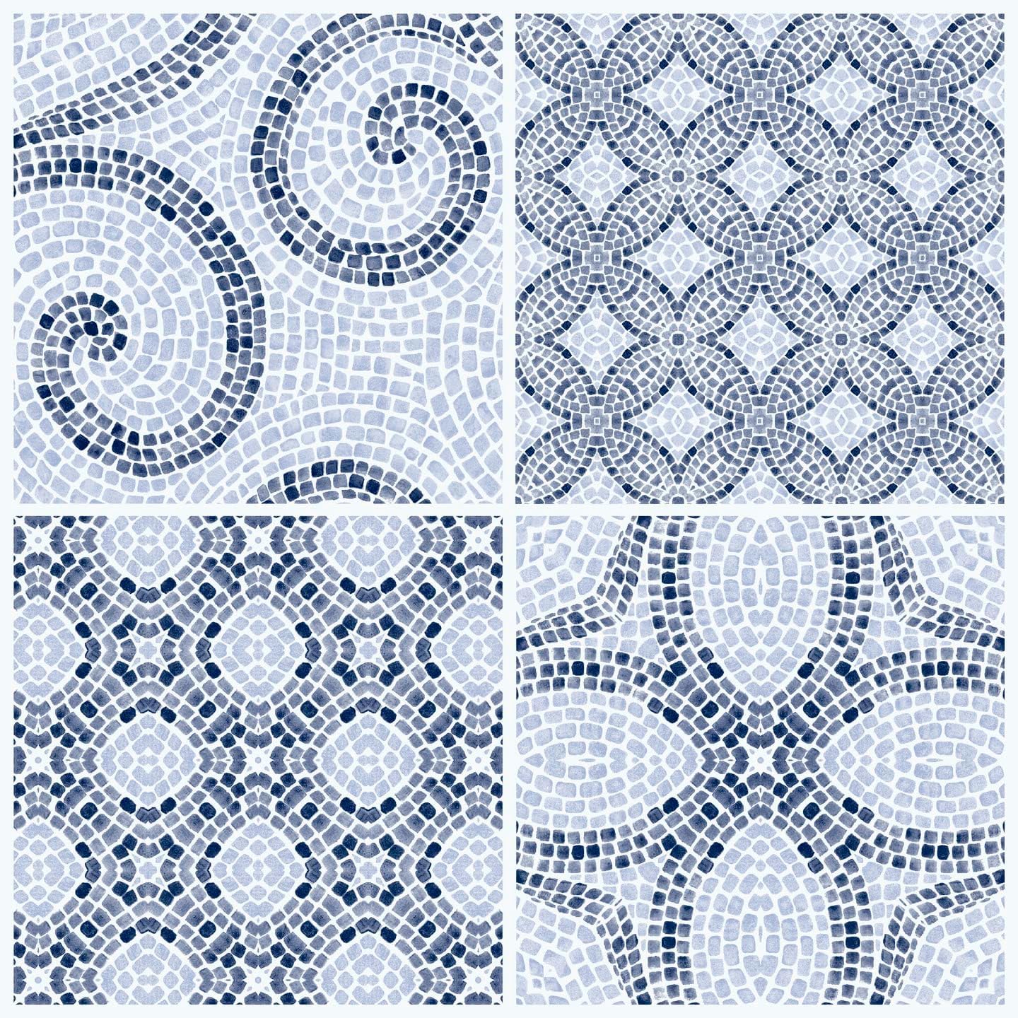 D-C-Fix Roman Mosaic Self Adhesive Floor Tiles – Patterned (Pack Of 11, 30X30 Cm) – High - Quality Pvc Vinyl Floor Tiles – Easy To Clean & Customisable