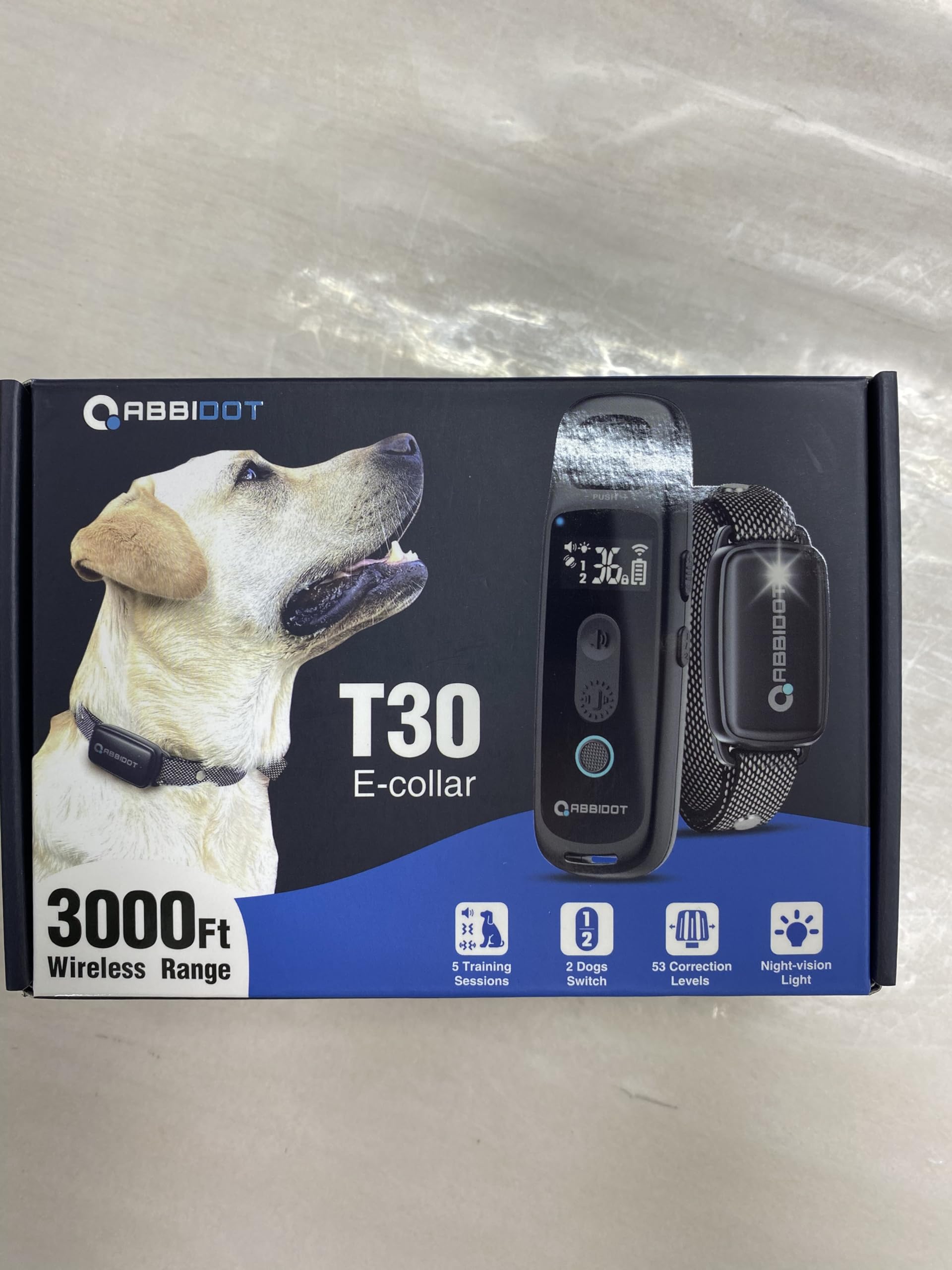 ABBIDOT Collare di addestramento per cani, senza scossi e sicuri, 2025, vibrazione migliorata, ricaricabile, collare anti abbaiamento con telecomando per cani piccoli e grandi (6-55 kg)