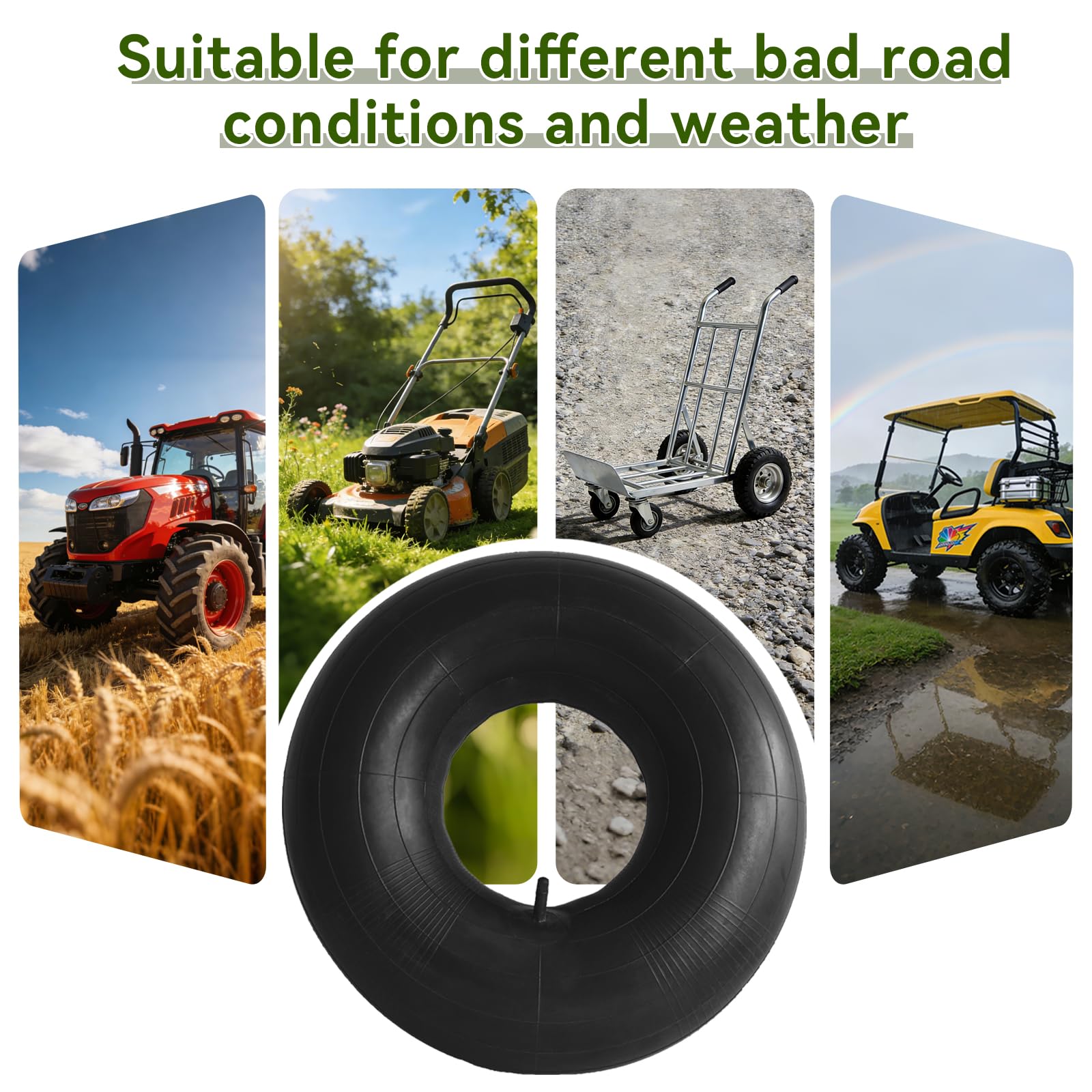 2-Pack 19x7-8 Inner Tube, Straight Valve Stem - Compatible with 19x7.00-8, 20x7-8 for Lawn and Garden Tractors, Wheelbarrows, ATVs, Go Karts - 5