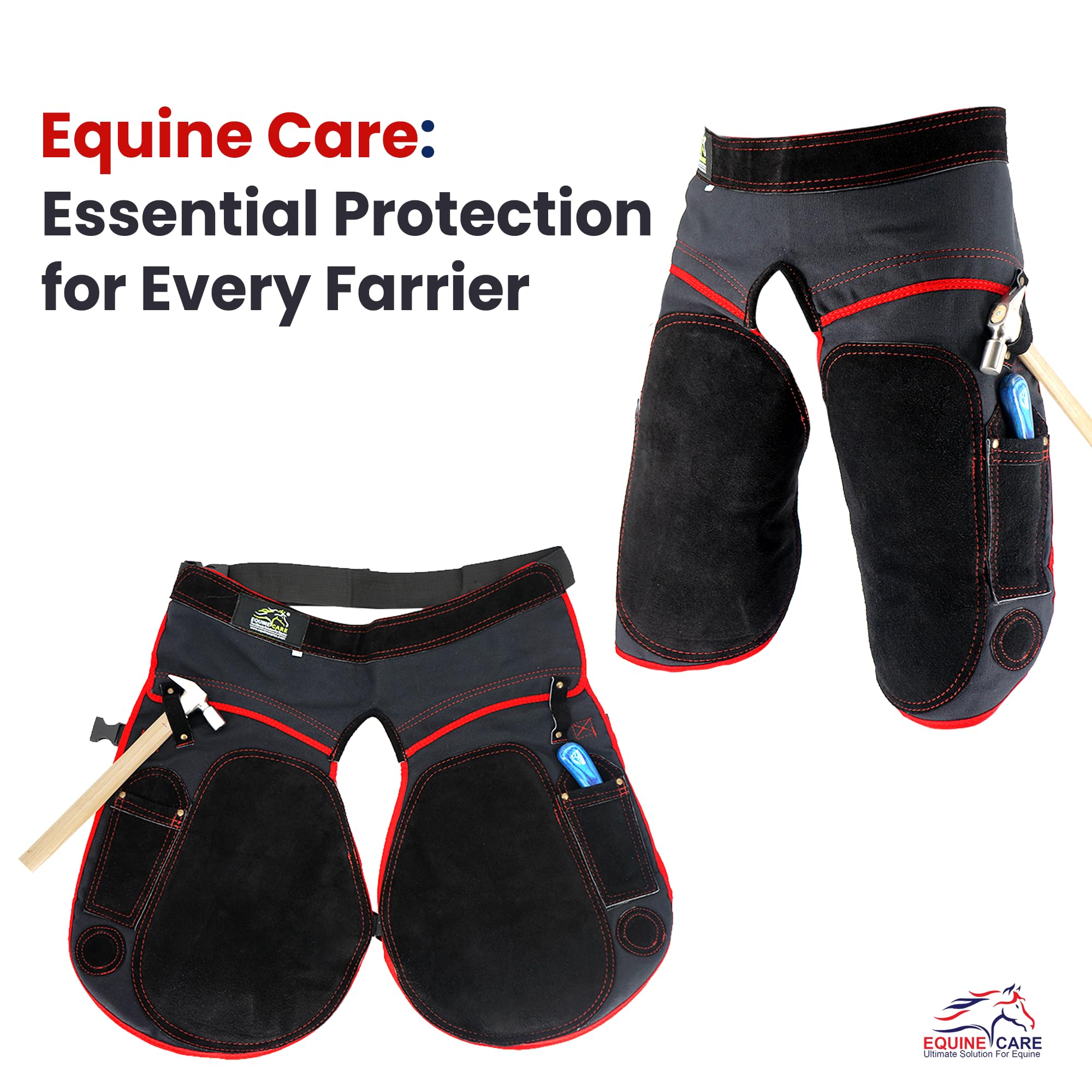 Equine Care Tablier De Maréchal Pour Femme 58,4 Cm U2013 Cuir Et Toile