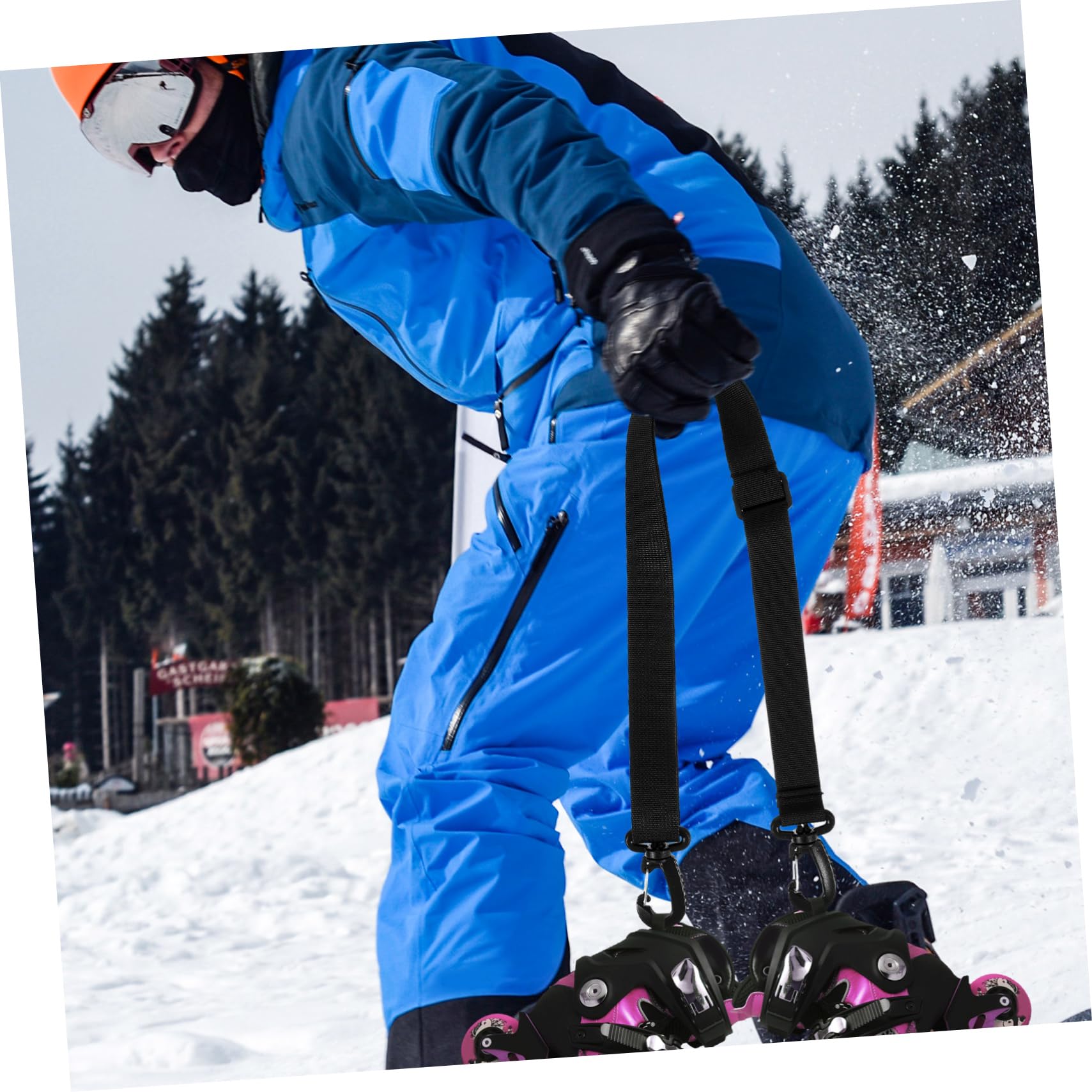 SUPVOX Ski Harness 2pcs Ski Boots Carrying Straps Skates Carrier Skiing Supplies Fixing Leash