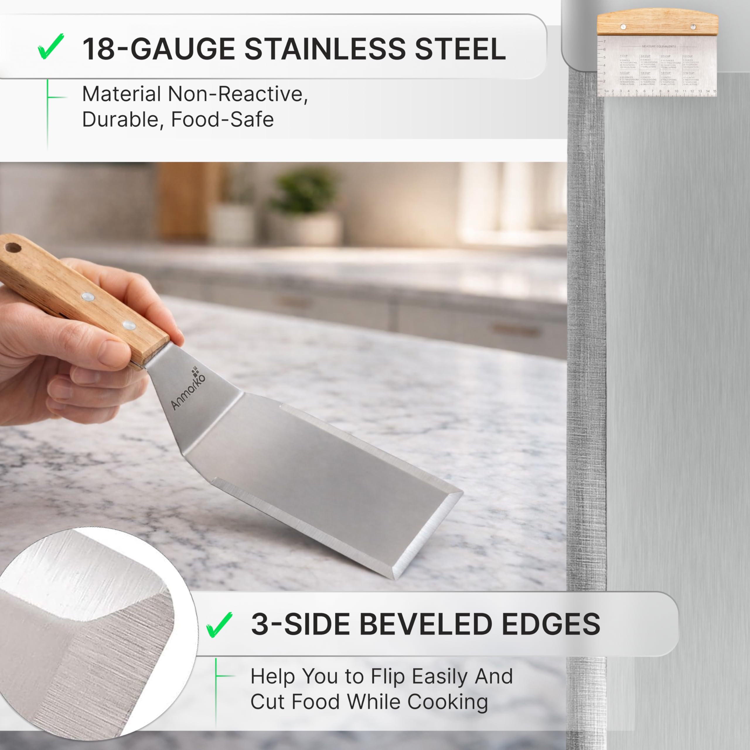 Set di spatole professionali per miniservizio in acciaio inox, per servire, capovolgere o cucinare, ideale per brownies, tiramisù, torte, lasagne o biscotti, ecc