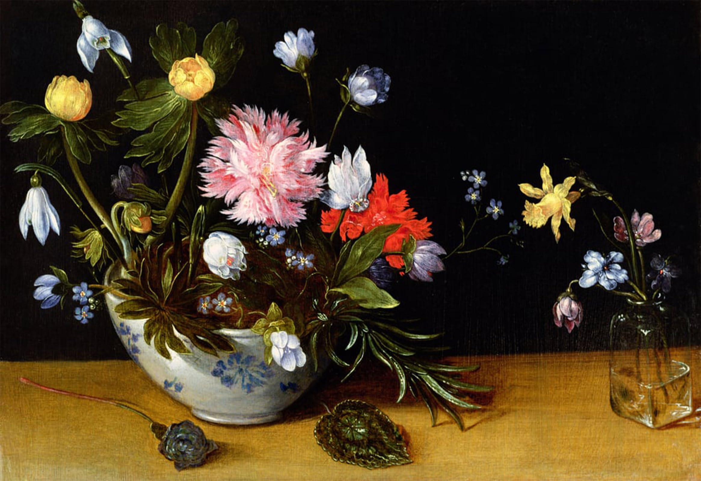 SERENDIPITP Vintage Wall Art Canvas Nordic Poster Canvas Print Picture Still Life of Flowers by Jan the Elder Brueghel Wall Art Poster for Home Decor 60x90cm