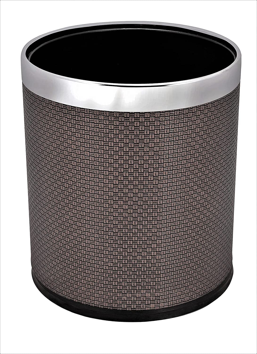 Buy Be Cool Stainless Steel Leather Open Stylish Dustbin Without Lid