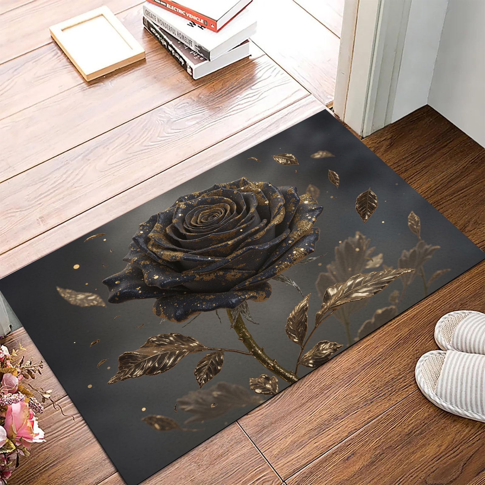 Tapis rose brumeuse pour entrée et salle bain : le paillasson lavable 60X90cm idéal