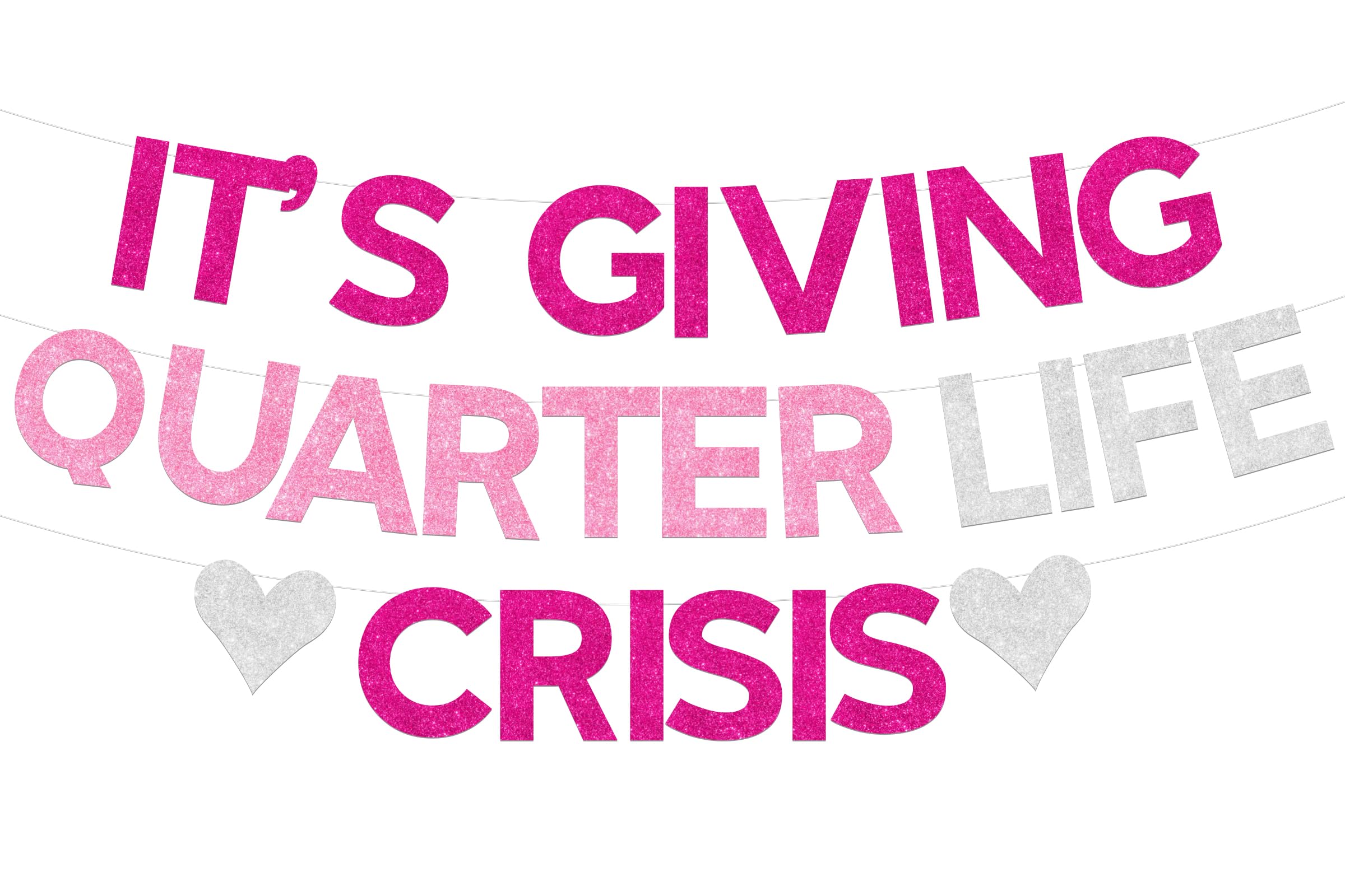 Banderole de 25e anniversaire élégante au design soigné It's Giving Quarter Life Crisis