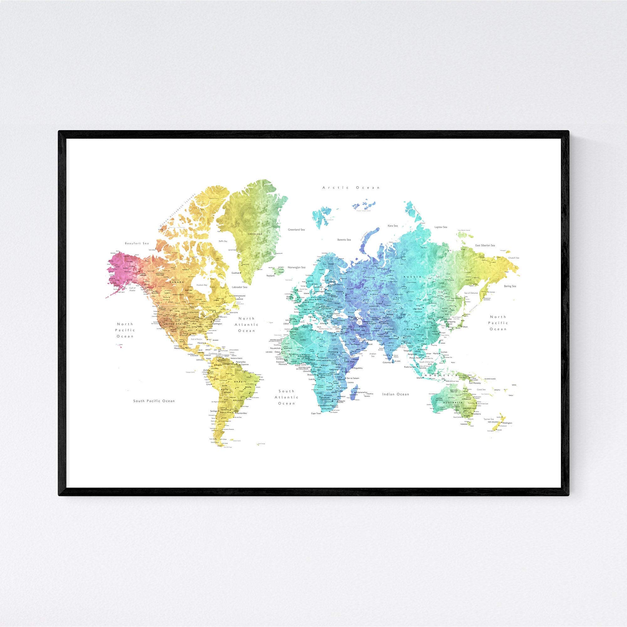 Buy World Wall Art World Canvas World World Print Art Gifts of The